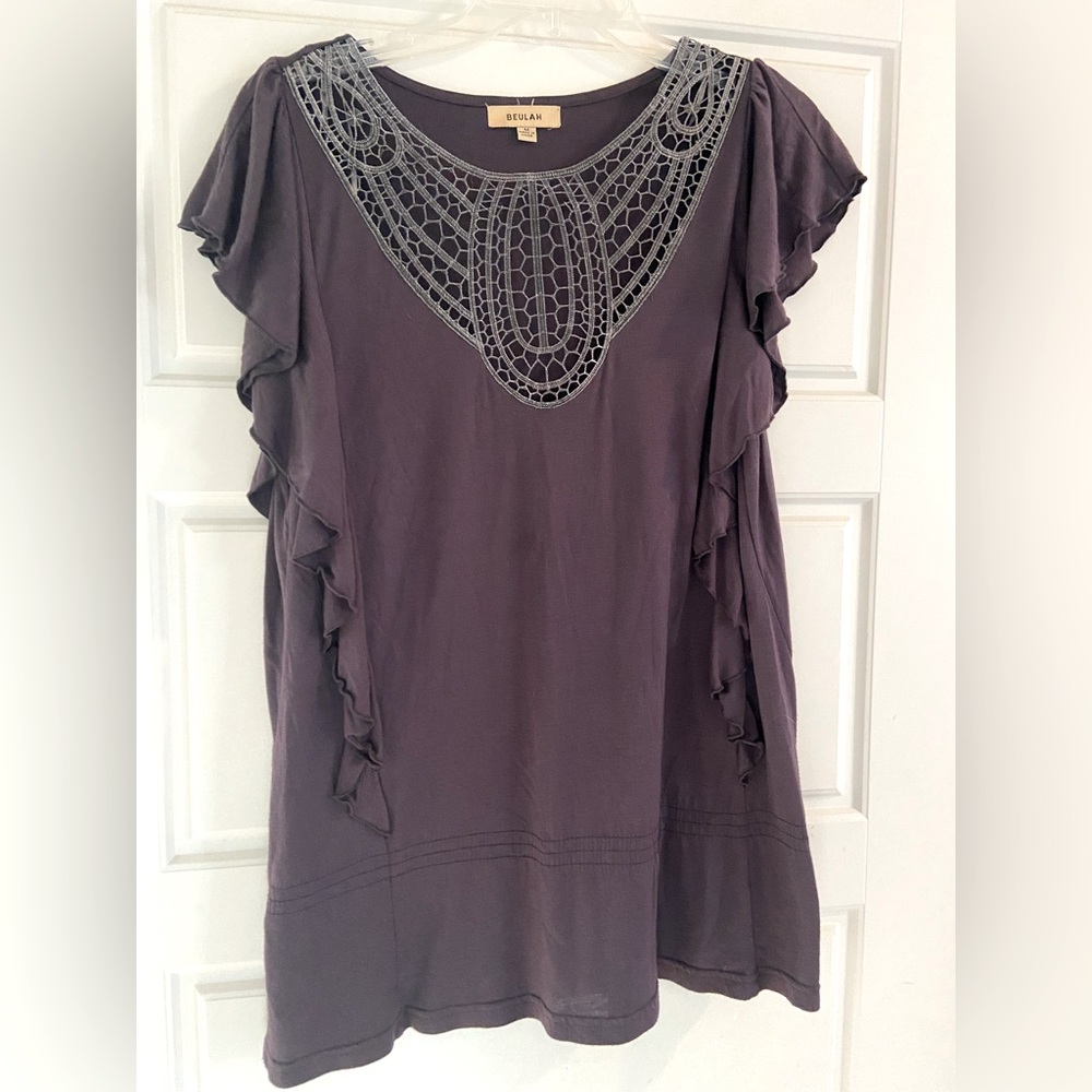 Beulah bohemian lace top blouse